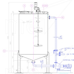 Stainless Steel Mixer Drawing