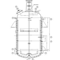 Stainless Steel Mixer Reactor Drawing